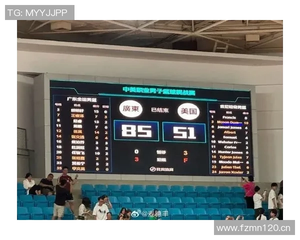 热身赛广东全运男篮战胜美国肯尼哈奇胡明轩砍下15分赵睿贡献13分